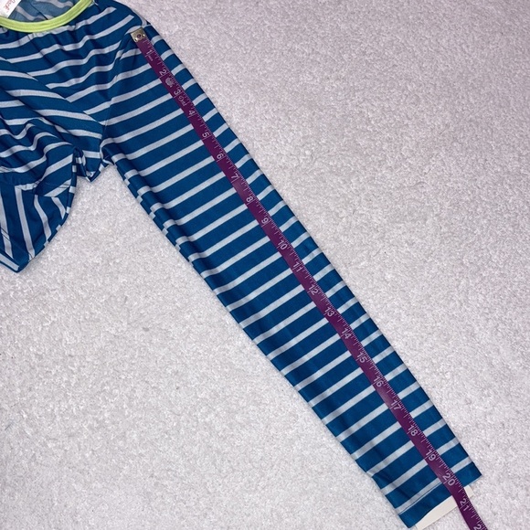 5/$20 NWT cat & jack long sleeve cropped striped rashguard large 10/12 - Picture 5 of 6